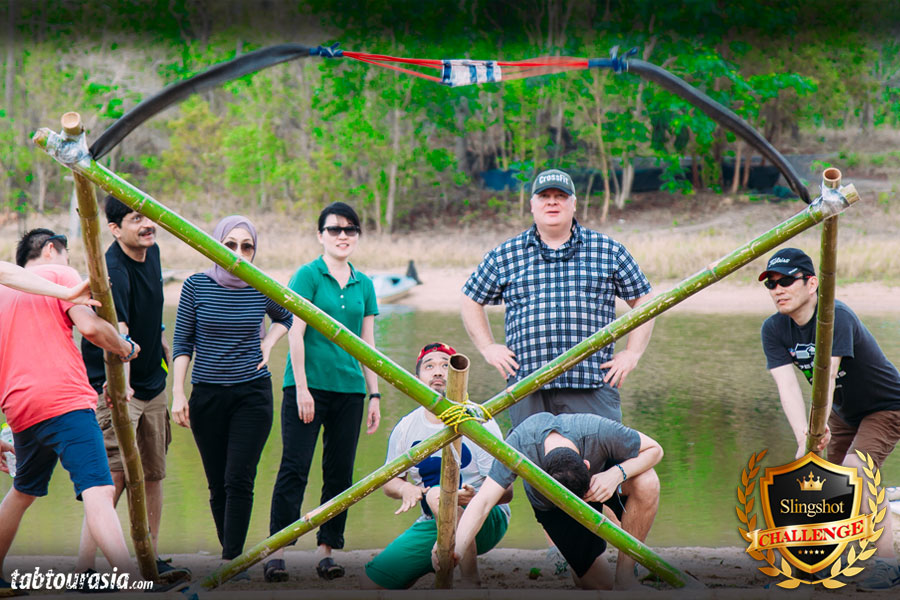 Schneider takes up an outdoor team building challenge in Chiang Mai