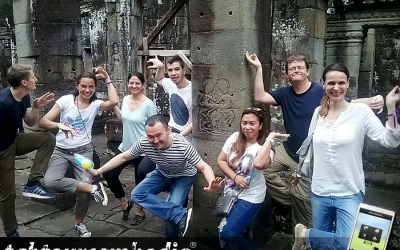 The World Bank team building in Siem Reap
